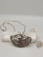 Vintage pressed sterling necklace