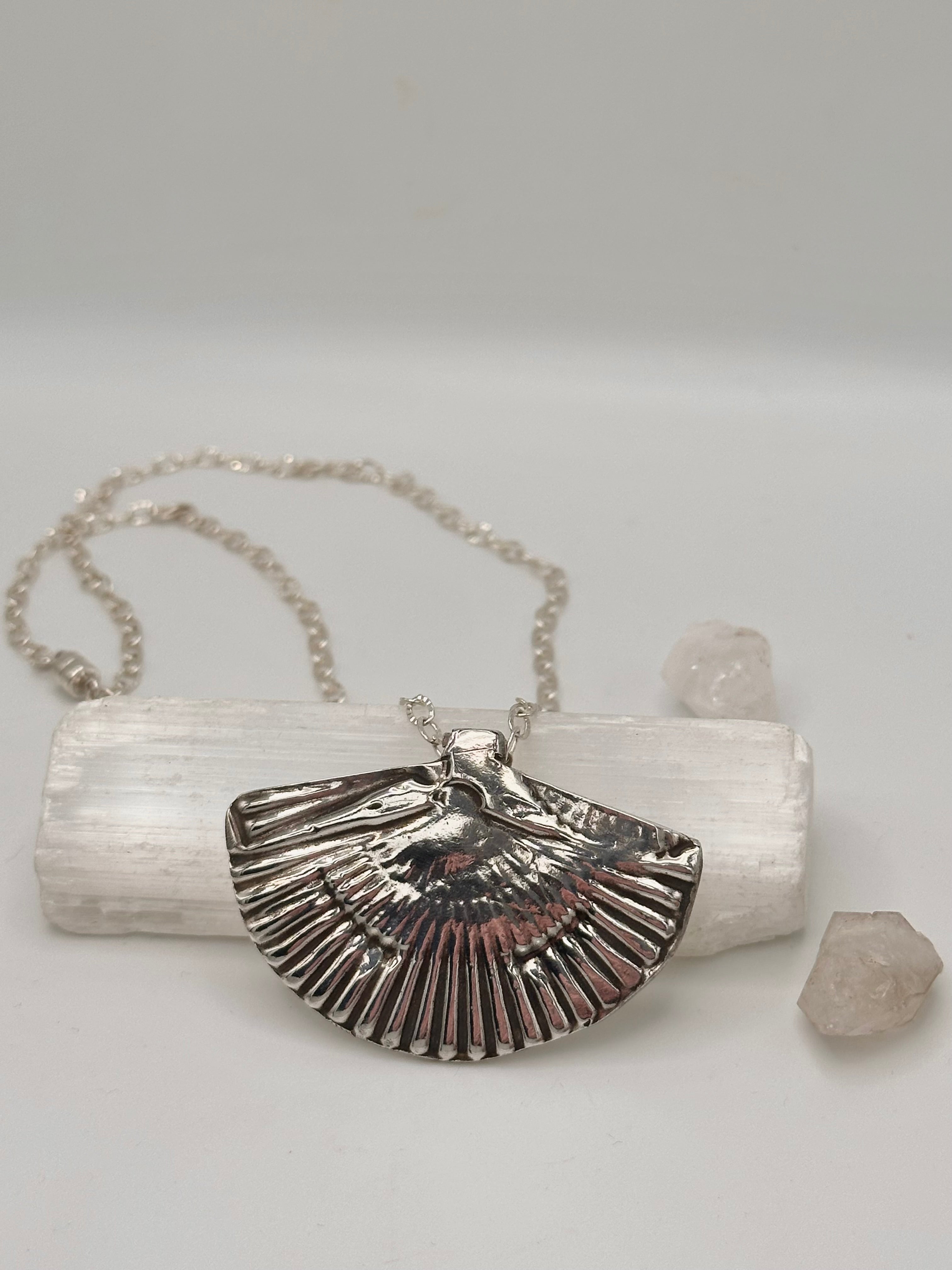 Vintage pressed sterling necklace