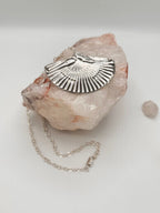 Vintage pressed sterling necklace