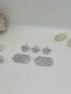 Stamped Conversation Charms