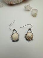 White Turquoise wavy earrings
