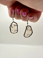 Montana Moss Agate slice earrings