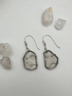Montana Moss Agate slice earrings