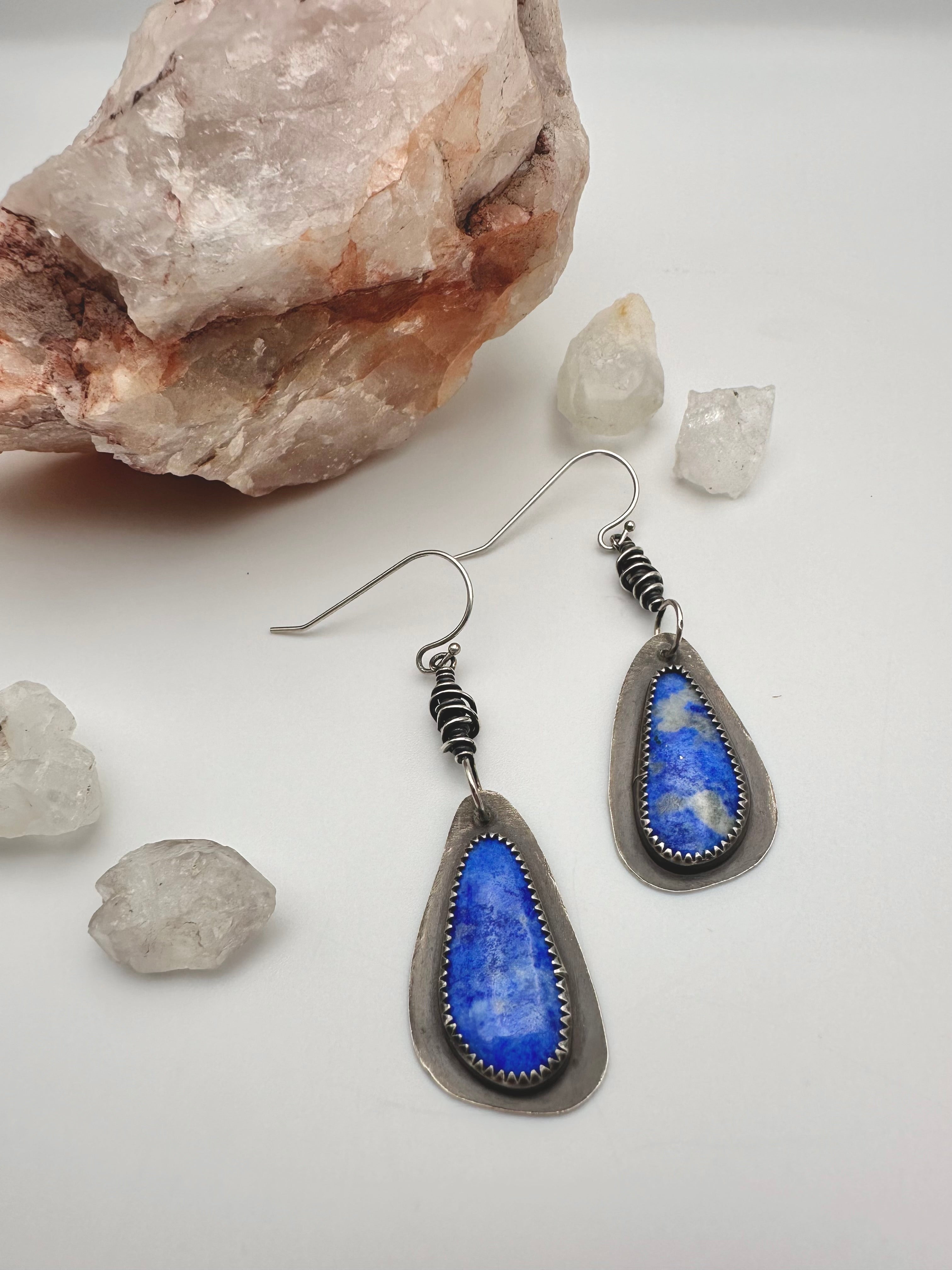 Lapis Lazuli teardrop earrings