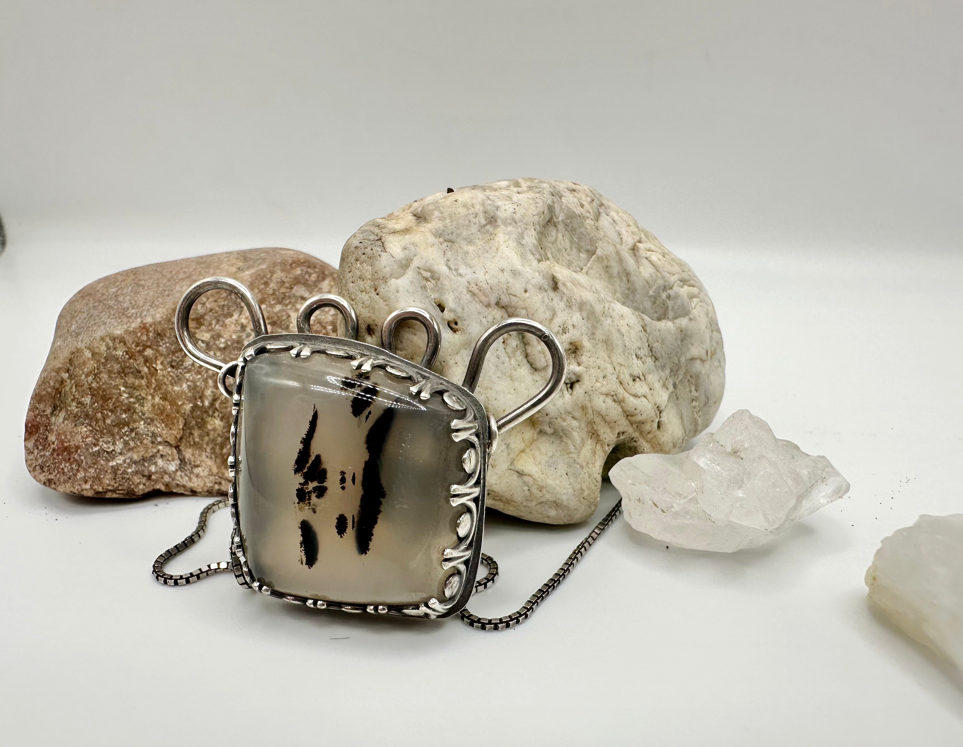 Montana Moss Agate mountain necklace