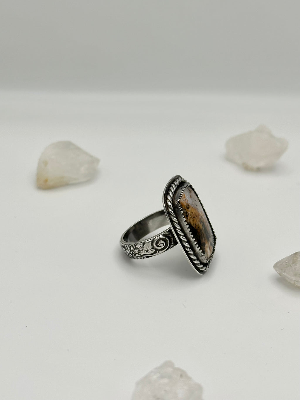 Agatized Petrified Wood ring