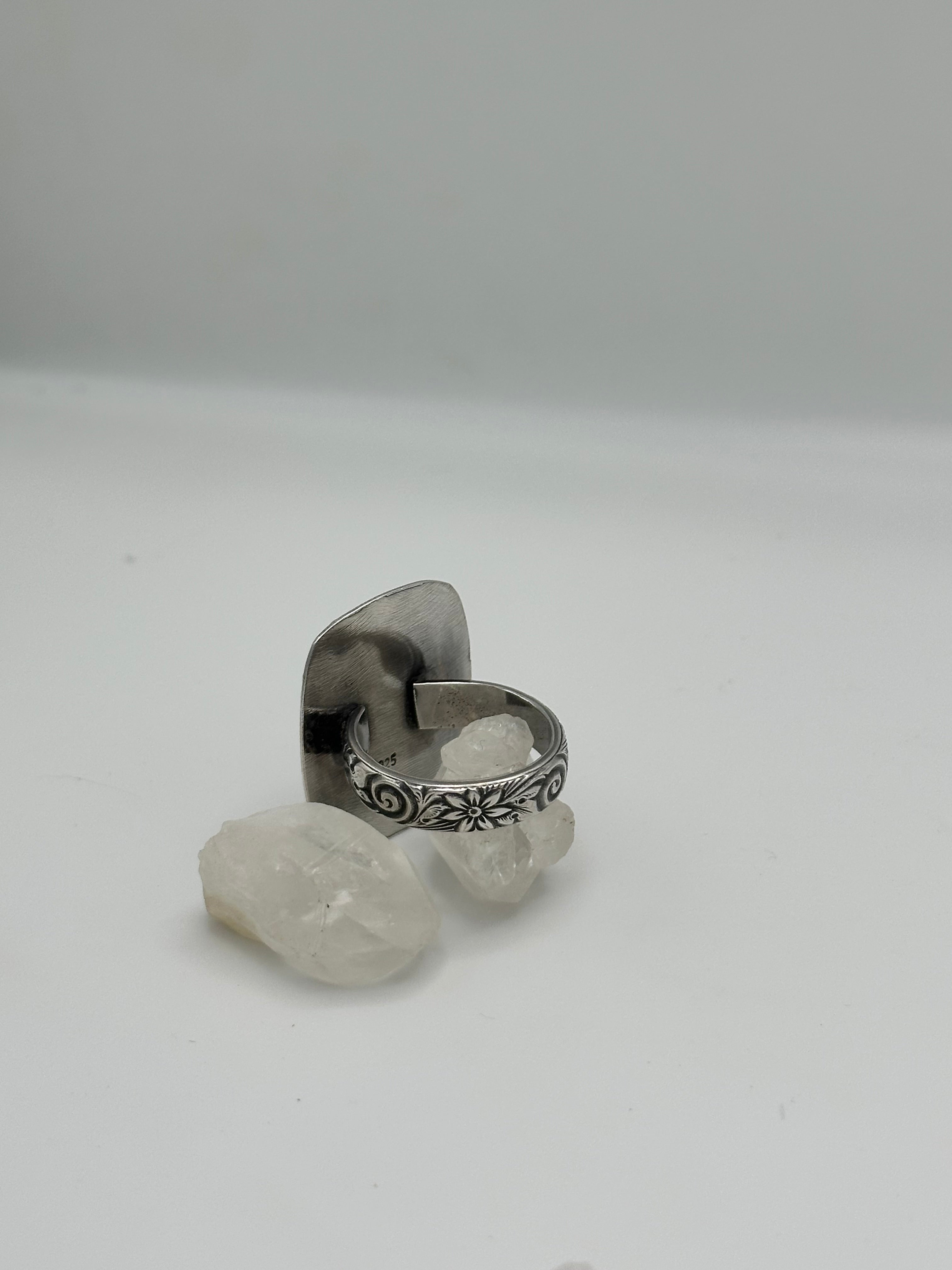 Agatized Petrified Wood ring