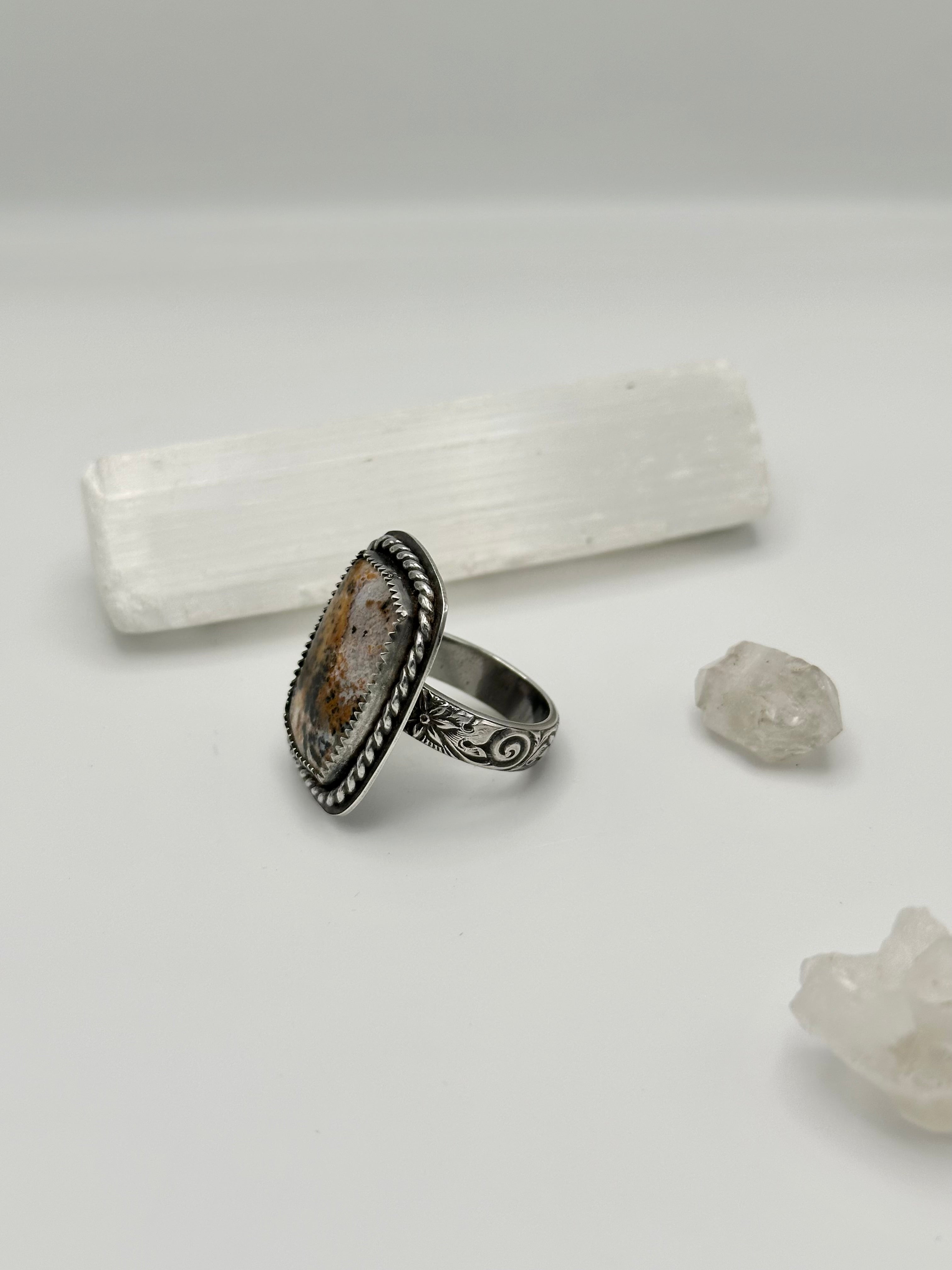 Agatized Petrified Wood ring