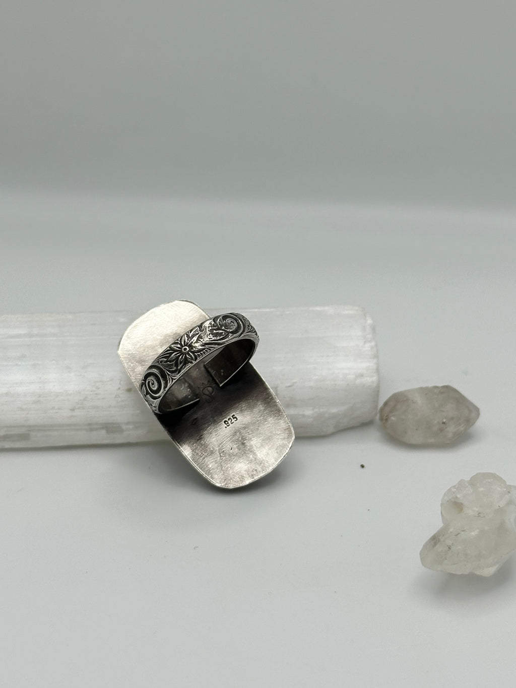 Purple Charoite bar ring