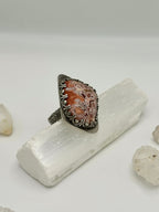 Red Crazy Lace Agate ring