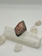 Red Crazy Lace Agate ring