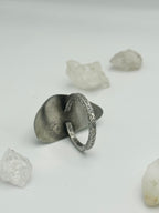 Bright Green Turquoise with wire flower ring