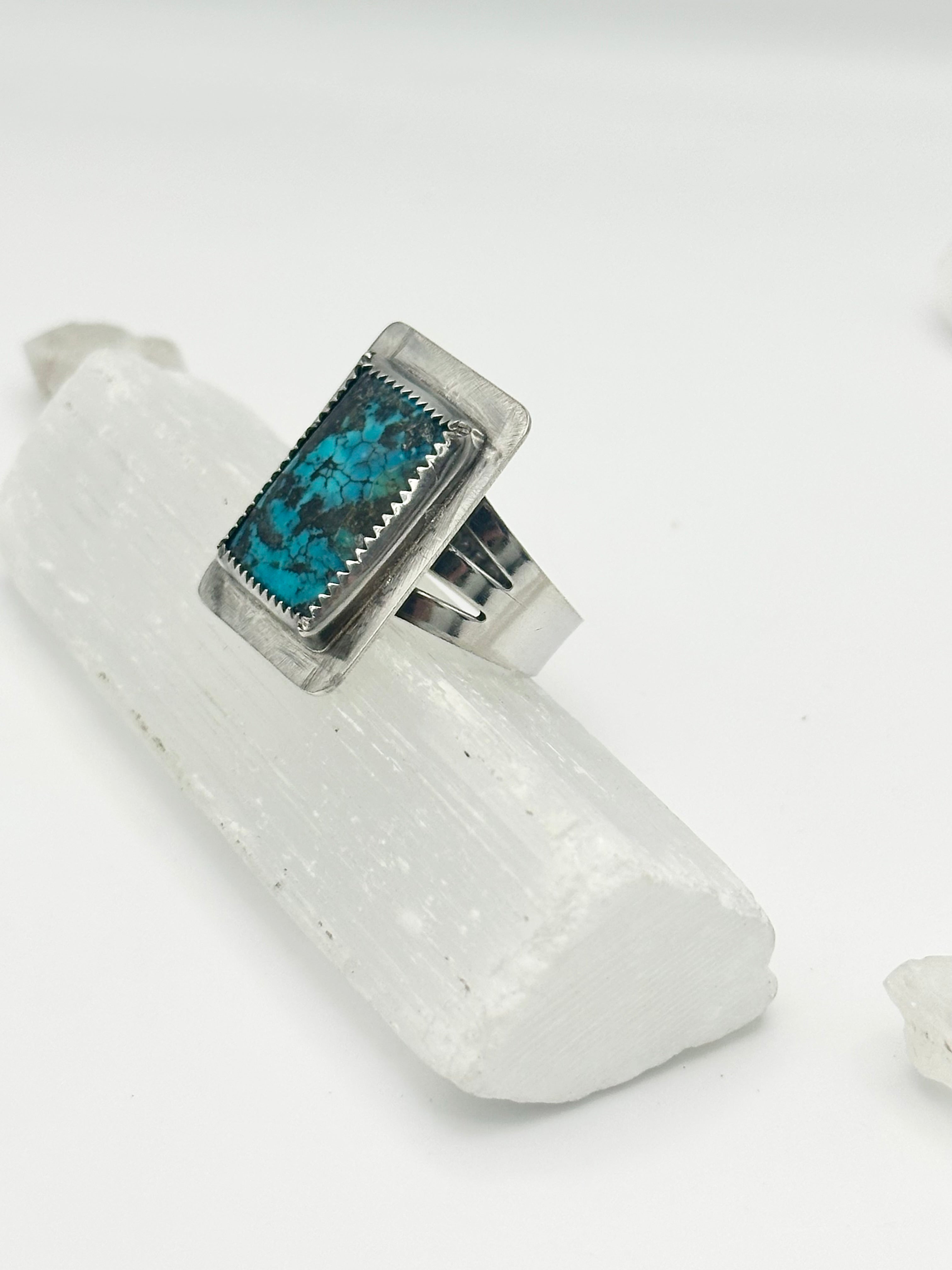 Rectangle Turquoise ring