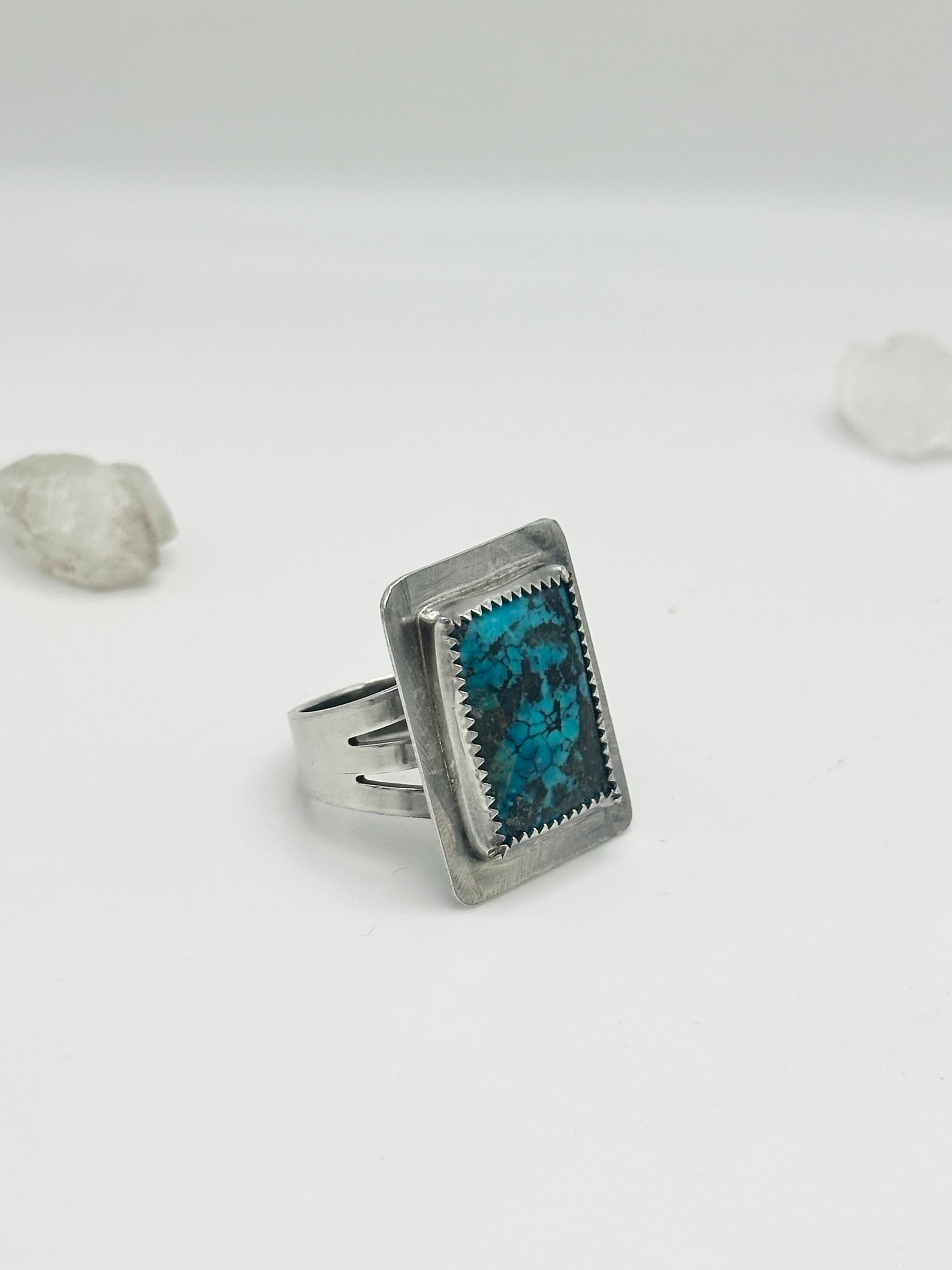 Rectangle Turquoise ring