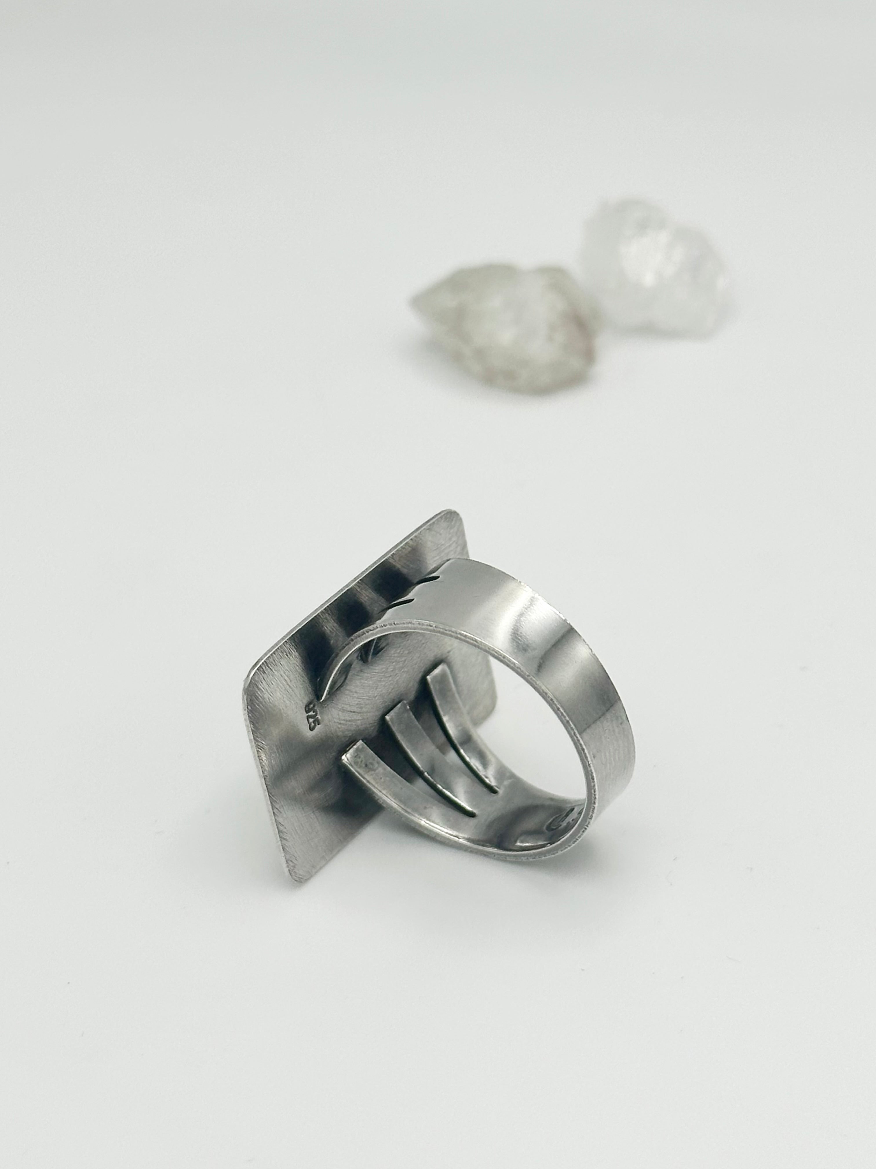 Rectangle Turquoise ring