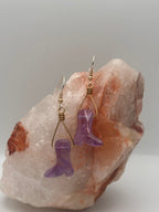 Amethyst Cowboy Boot earrings