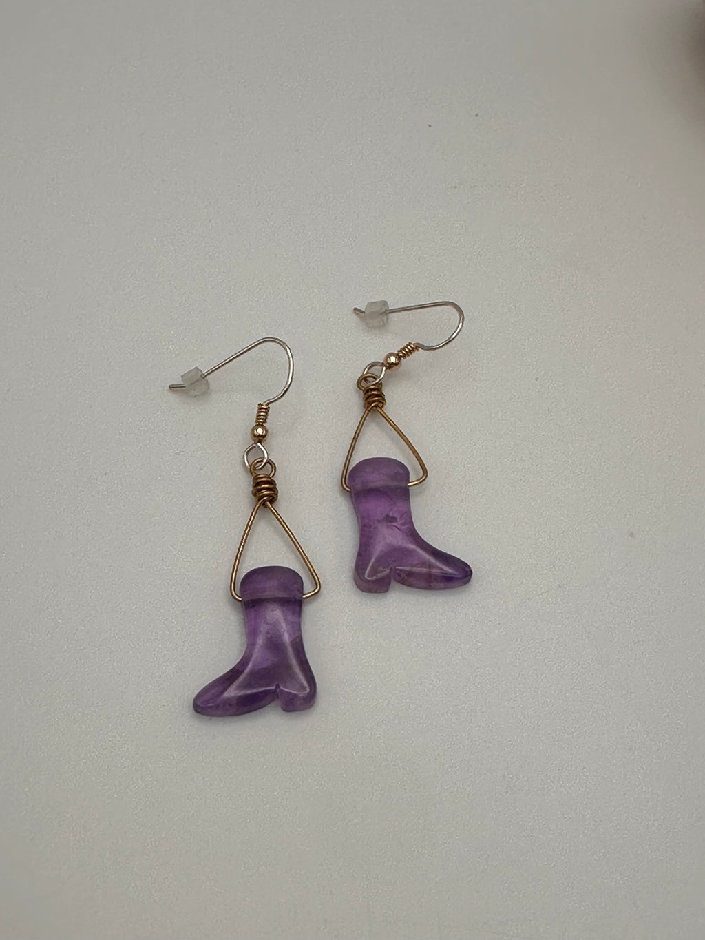 Amethyst Cowboy Boot earrings