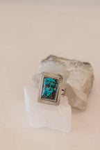 Rectangle Turquoise ring