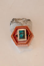 Rectangle Turquoise ring
