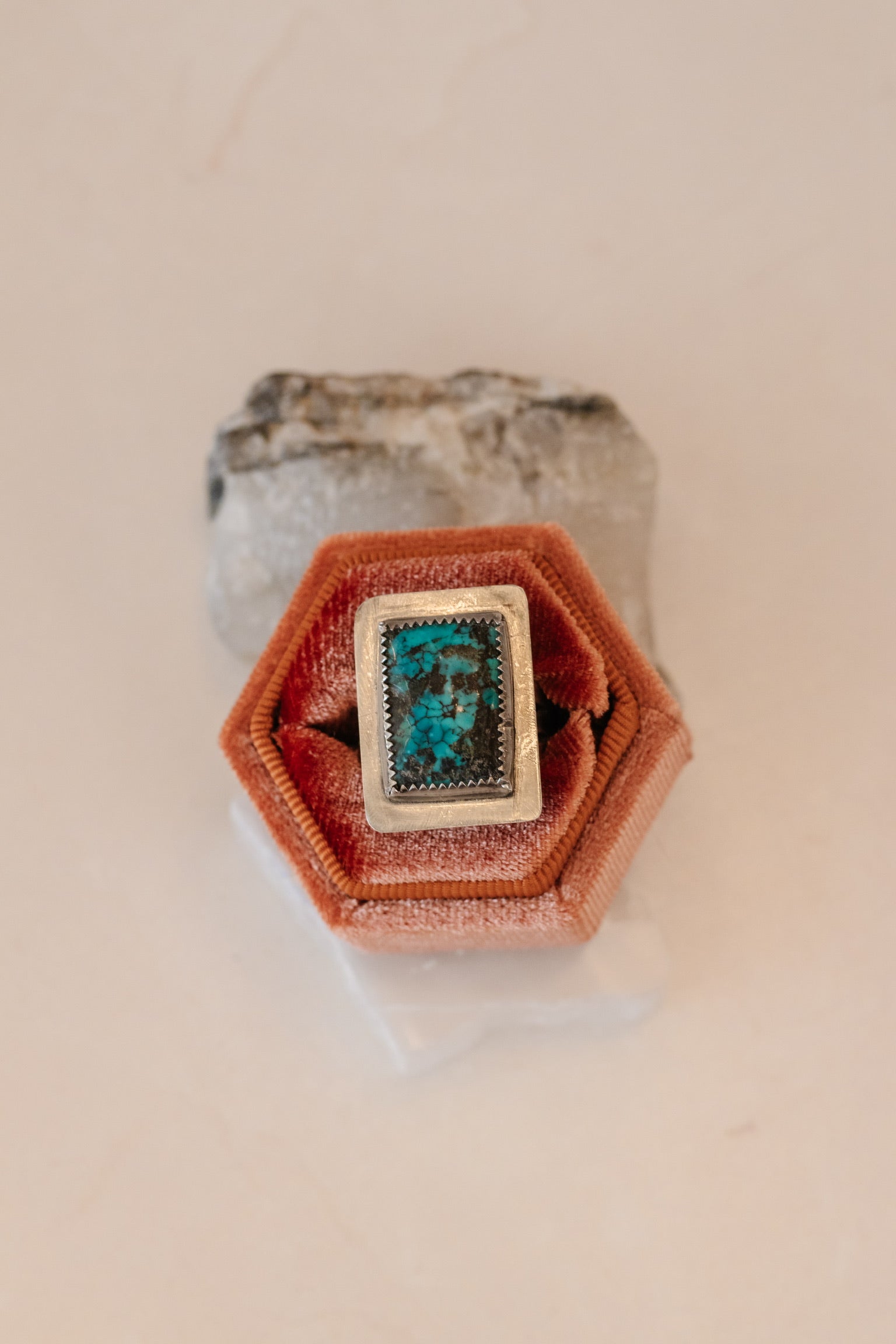 Rectangle Turquoise ring