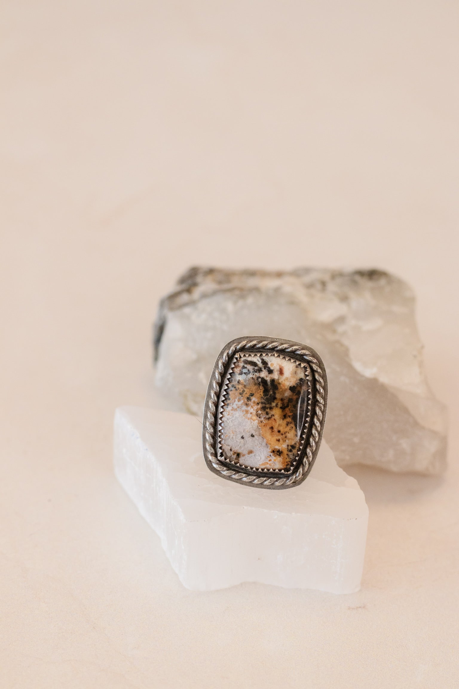 Agatized Petrified Wood ring