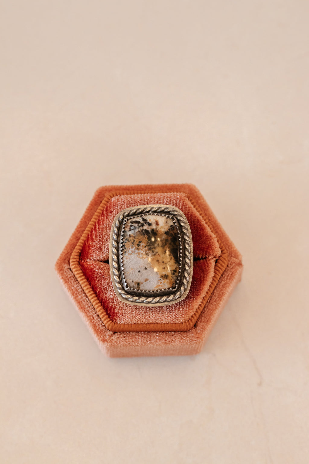 Agatized Petrified Wood ring