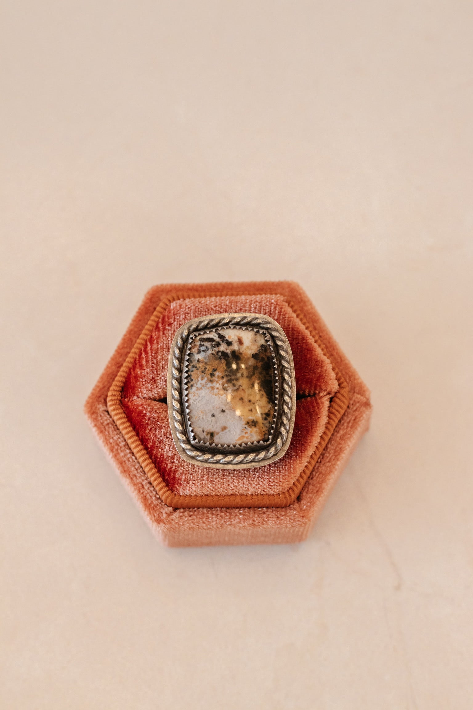 Agatized Petrified Wood ring