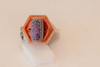 Purple Charoite bar ring