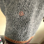Fun Gray Patterned Alpaca Sweater