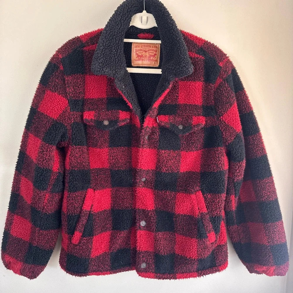 Levi's Plaid Checkered Sherpa Jacket