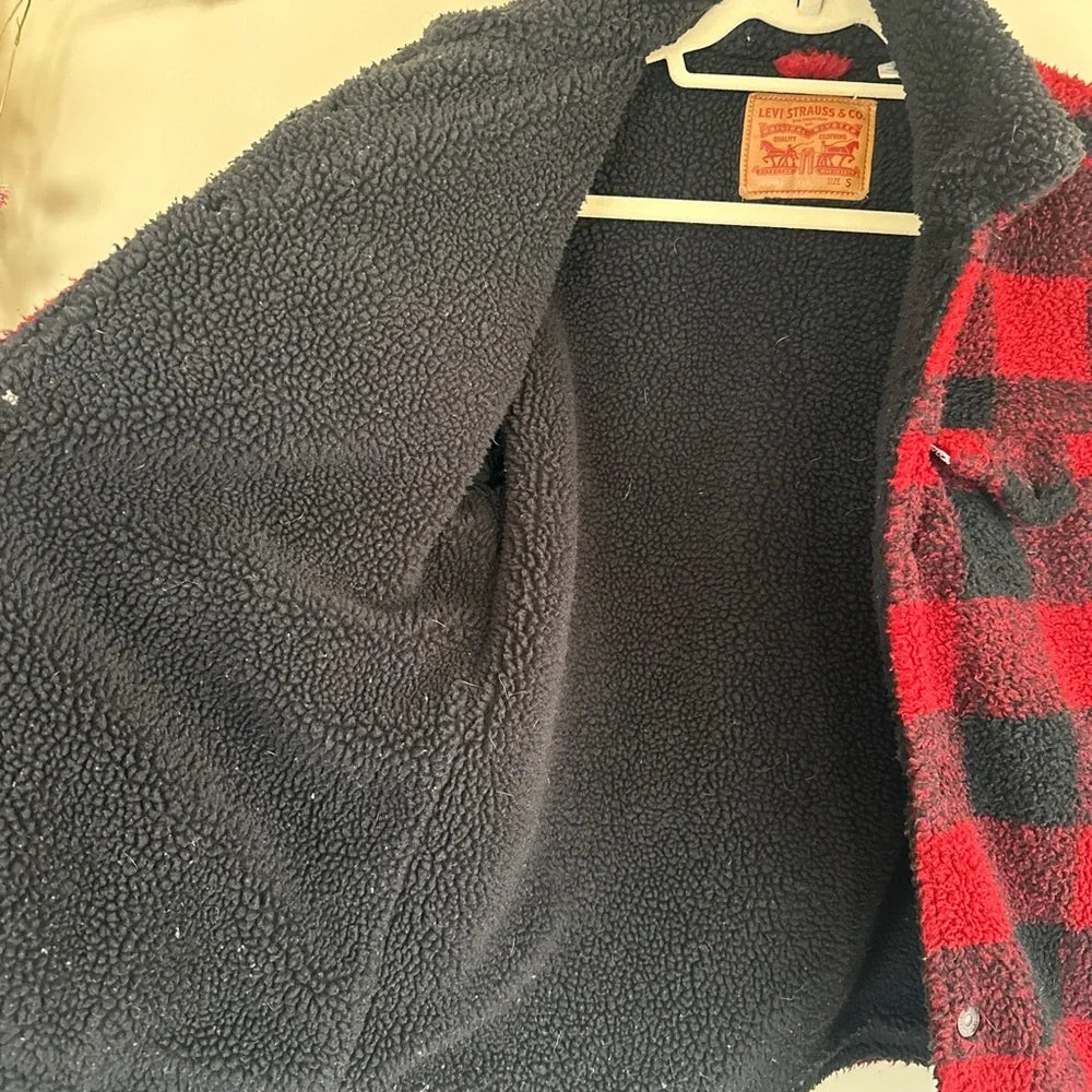 Levi's Plaid Checkered Sherpa Jacket
