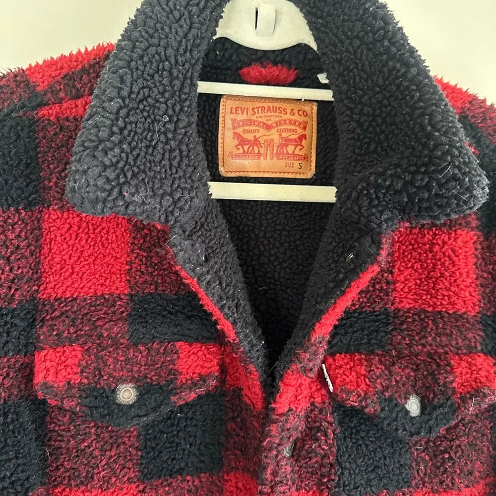 Levi's Plaid Checkered Sherpa Jacket