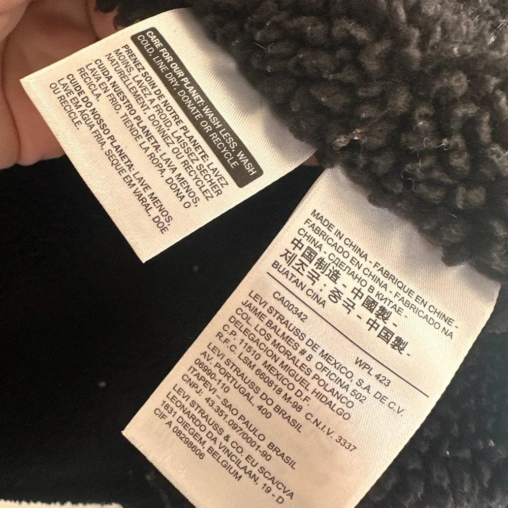 Levi's Plaid Checkered Sherpa Jacket